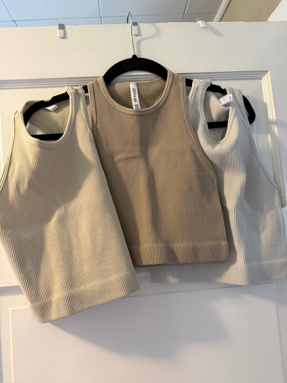Zenana Outfitters - Set of 3 - Ribbed Crop Tank - High Neck